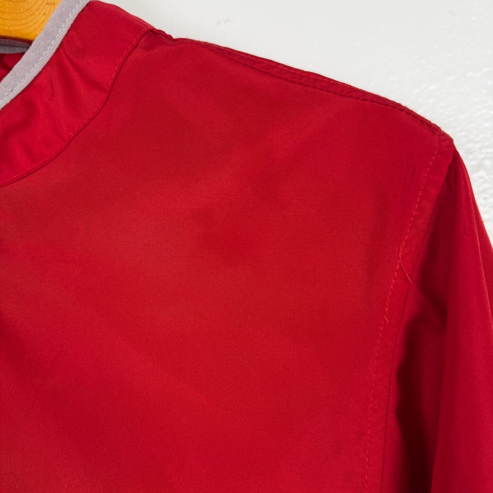 Easton Mens Small Red Baseball Batting Jacket 1/4 Zip Pullover Athletic Wind - Picture 8 of 14